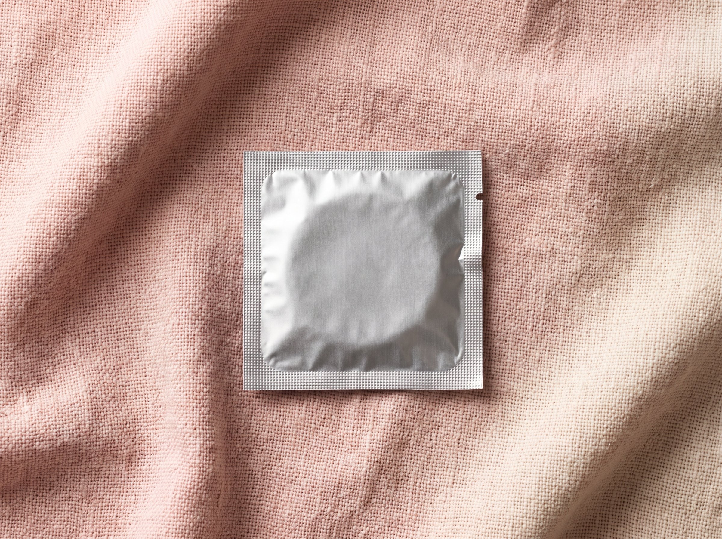 Kondom in Verpackung, hormonfreie Verhütungsmethode